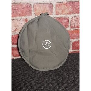 Pampered Chef Tortilla Warmer Gray Fabric Insulated Microwave Safe Round